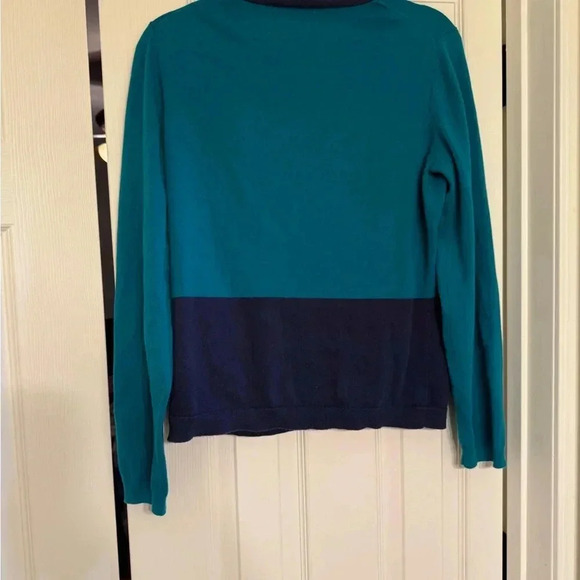 Van Heusen Women’s Cardigan Sweater/Teal&Navy L - Picture 4 of 4